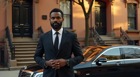 Professional chauffeur for black car service Dallas